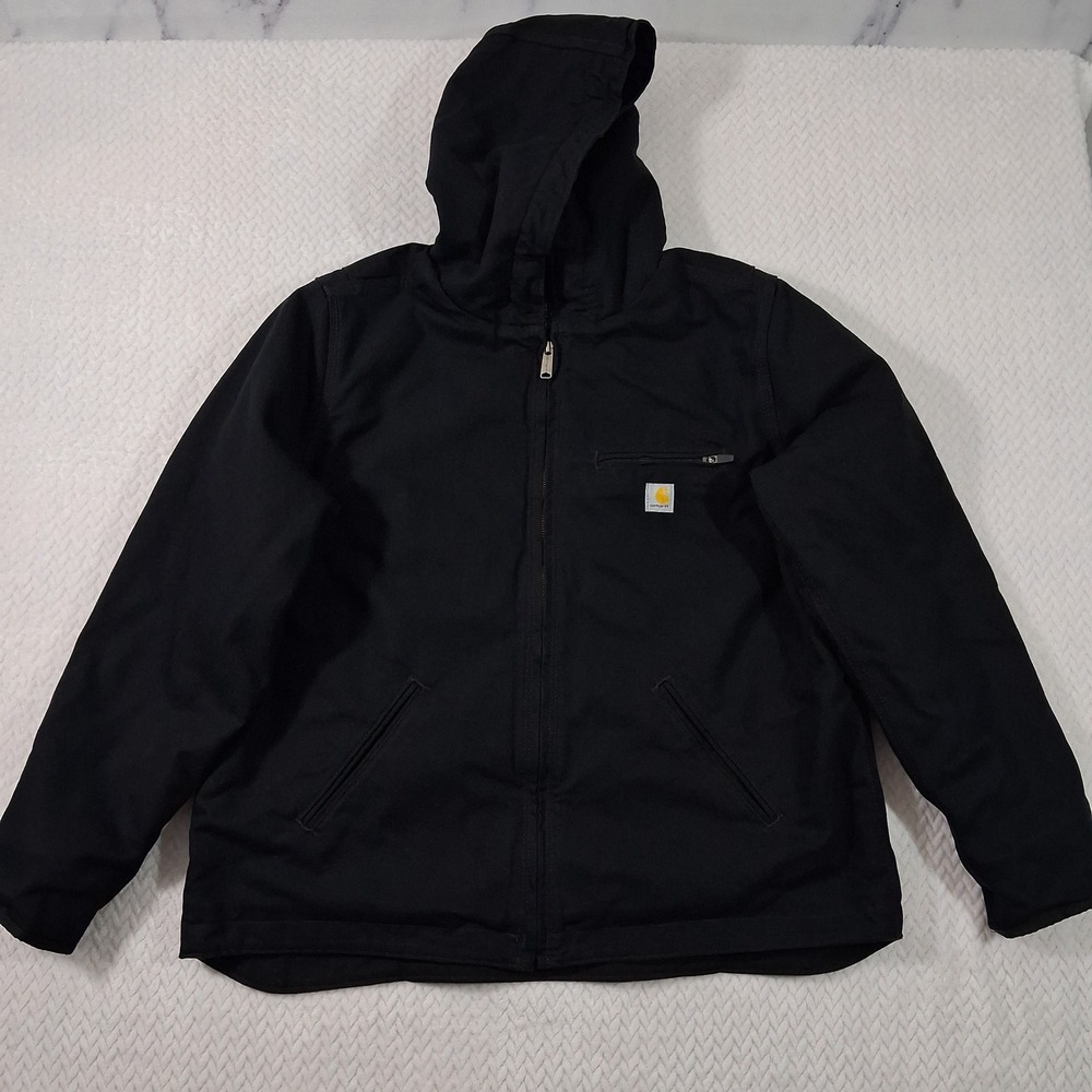 Carhartt Iconic Washed Duck Sherpa-Lined Sierra Jacket Womens XL Black